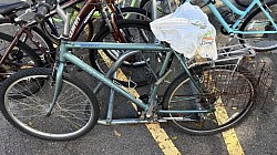 Bike #14 - Locked Metal Green Diamondback (South rack)