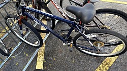 Bike #16 - Locked Dark Blue Tamarack Nishiki (South rack)