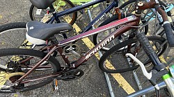 Bike #17 - Locked Brown Schwinn (South rack)